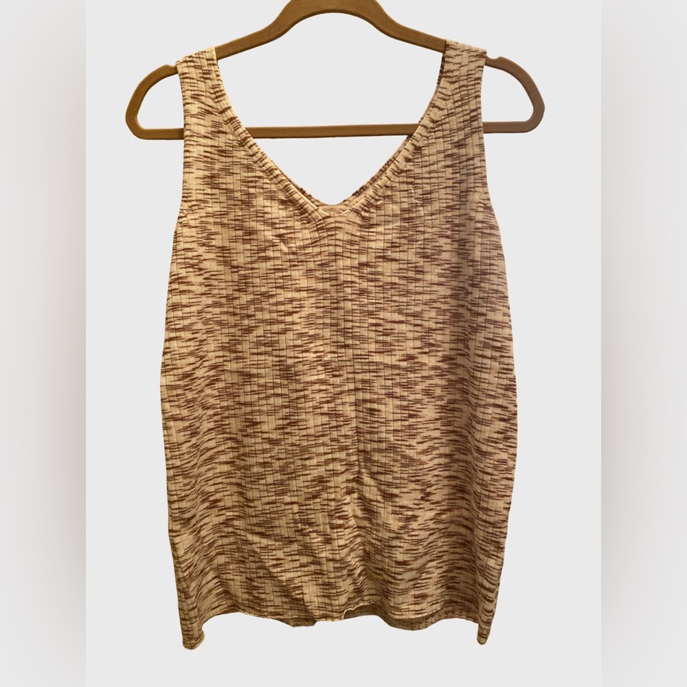 Nine West Beige and Brown Patterned Tank Top NWT